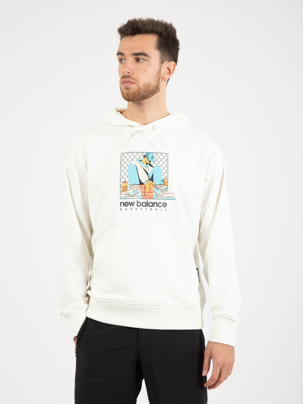 Hoops french terry hoodie sea salt