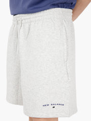 NEW BALANCE - Reimagined fleece graphic short 7 ash heather