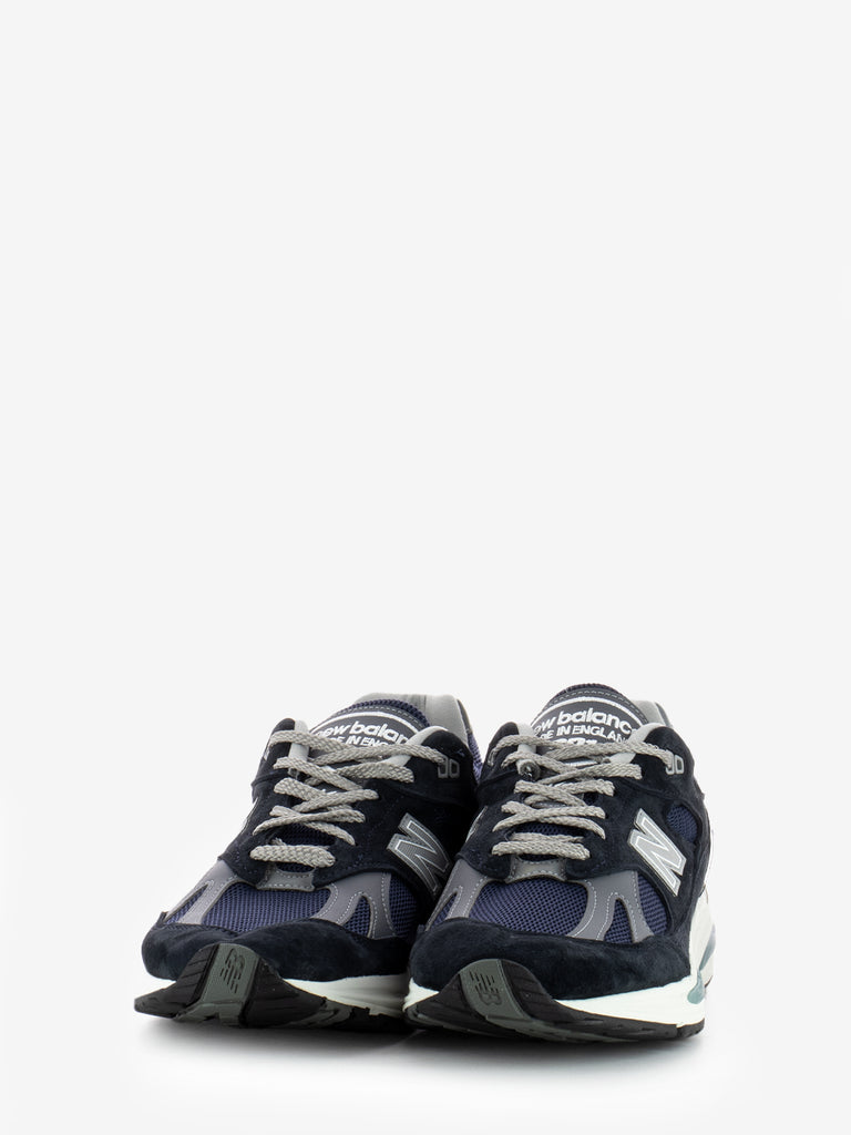 NEW BALANCE - Sneakers 991v2 running pigskin mesh navy