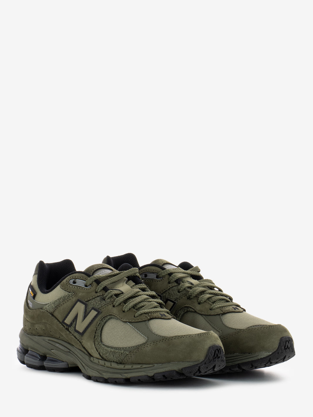 Tier 2 2002R leather cordura camo green sneakers