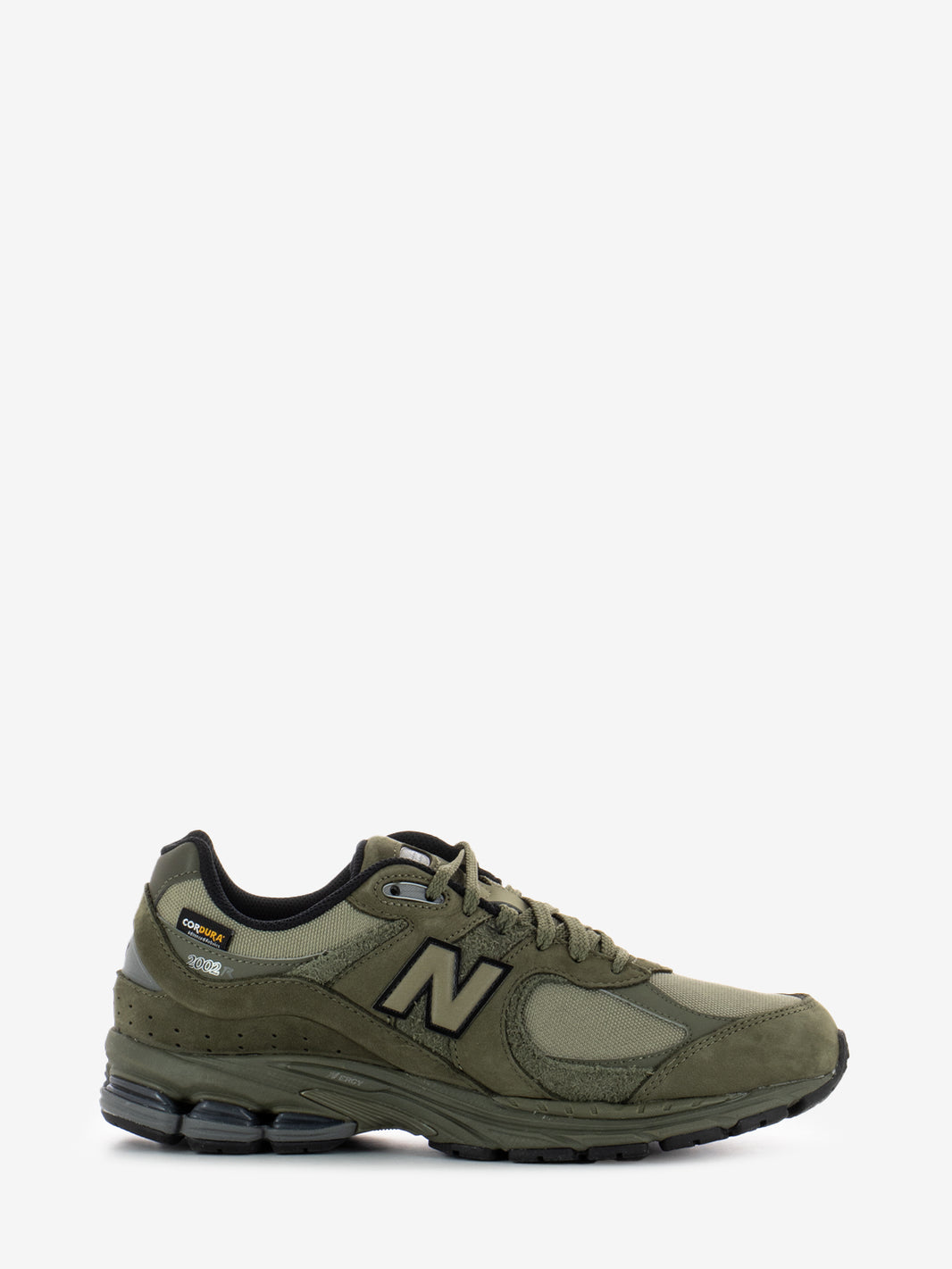 Tier 2 2002R leather cordura camo green sneakers