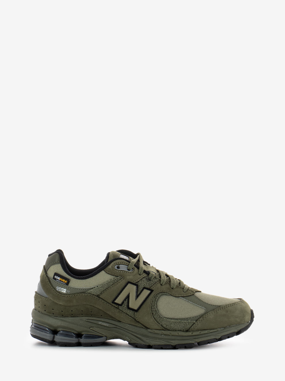 Tier 2 2002R leather cordura camo green sneakers