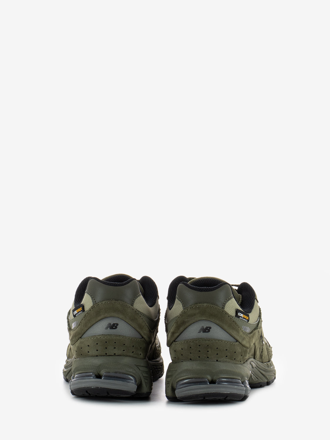 Tier 2 2002R leather cordura camo green sneakers
