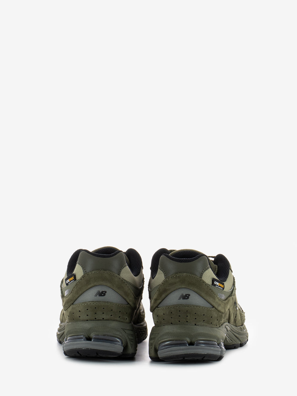 Tier 2 2002R leather cordura camo green sneakers