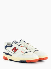 NEW BALANCE - Sneakers Tier 2 leather textile off white / navy