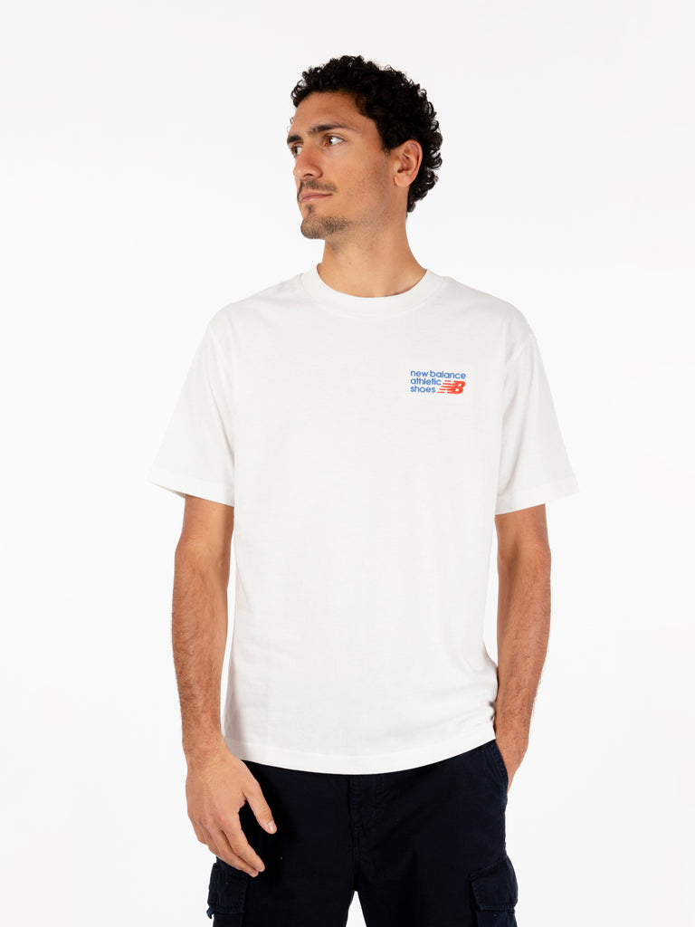 NEW BALANCE - T-shirt Athletics premium logo relaxed sea salt