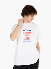 NEW BALANCE - T-shirt athletics relaxed choice white