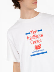 NEW BALANCE - T-shirt athletics relaxed choice white