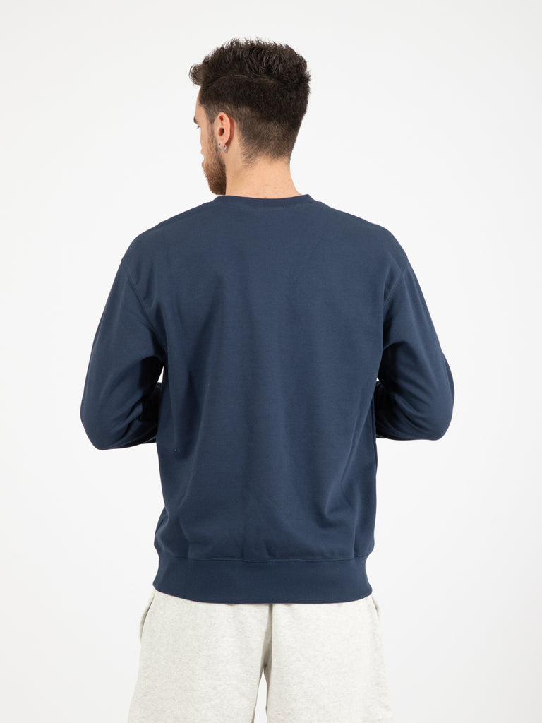 NEW BALANCE - Uni-Ssential French Terry Crewneck Sweatshirt blu
