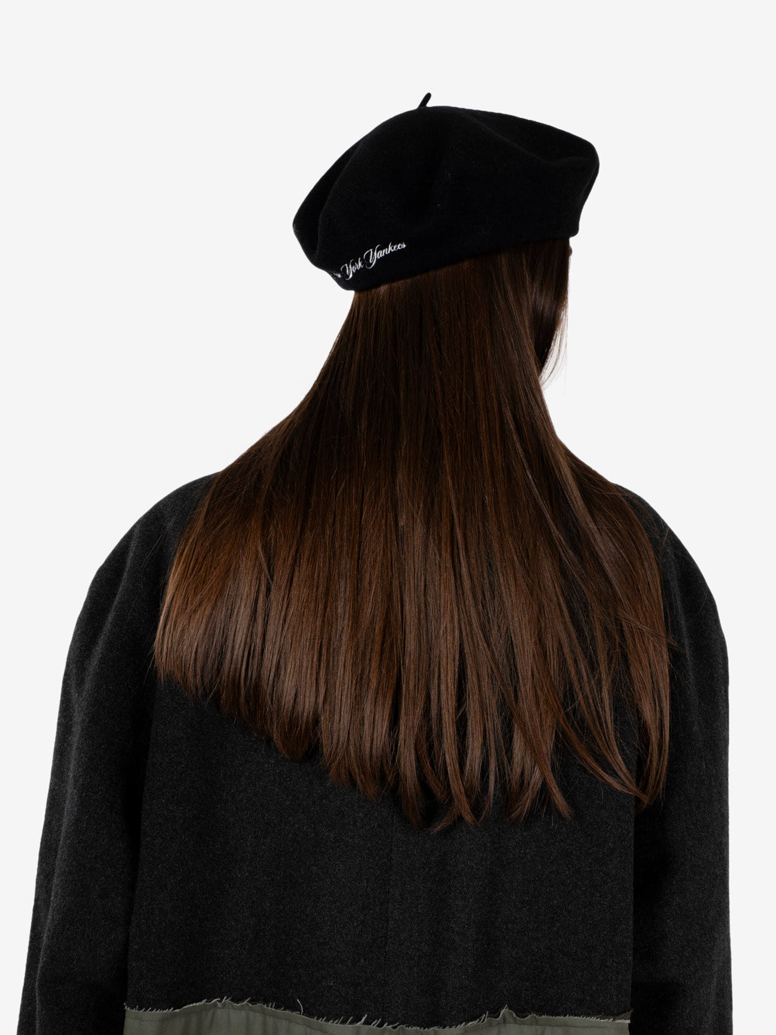 New York Yankees MLB Wool Script Black Beret