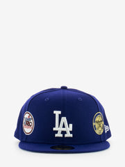 NEW ERA - Cappellino 59FIFTY Fitted LA Dodgers Cooperstown Multi Patch Blu