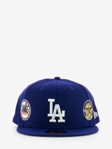 Cappellino 59FIFTY Fitted LA Dodgers Cooperstown Multi Patch Blu