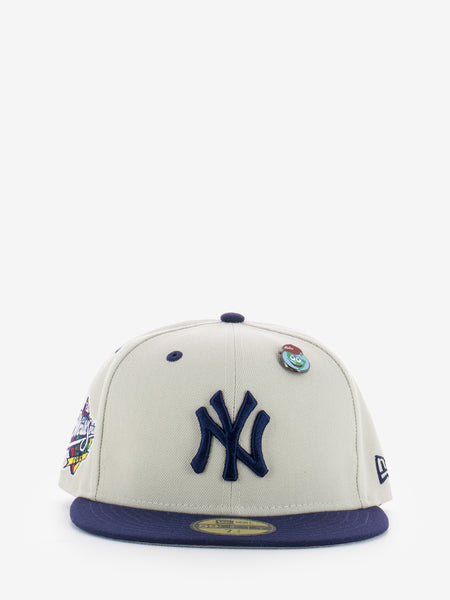 Cappellino 59FIFTY Fitted New York Yankees MLB World Series Pin Panna / Blu