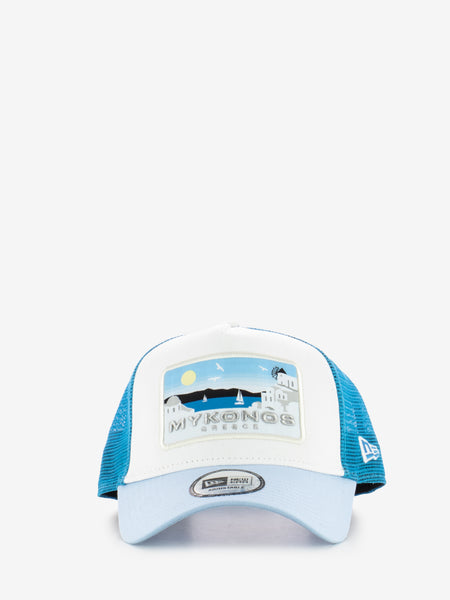 Cappellino A-Frame Trucker New Era Summer Mykonos pastel blue