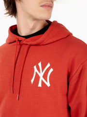 NEW ERA - Felpa league essentials hoody neyyan rosso