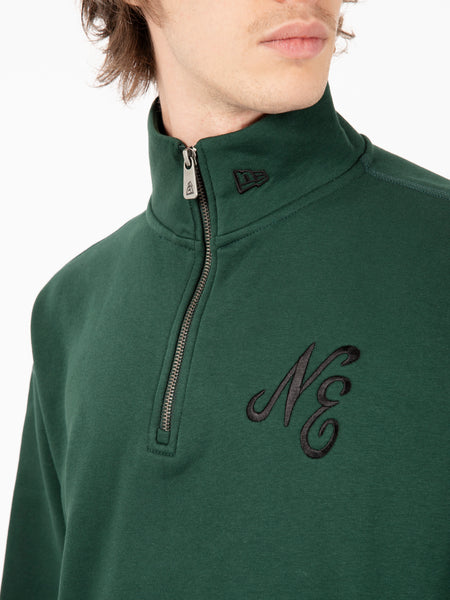 Felpa lifestyle quarter zip verde