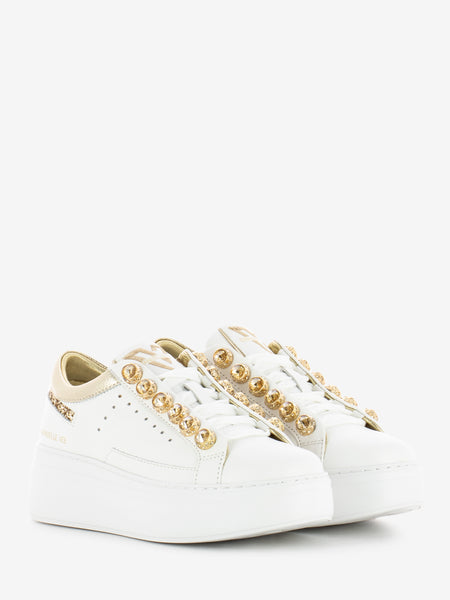 Sneakers bice strass white / gold