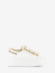 EMANUELLE VEE - Sneakers bice strass white / gold