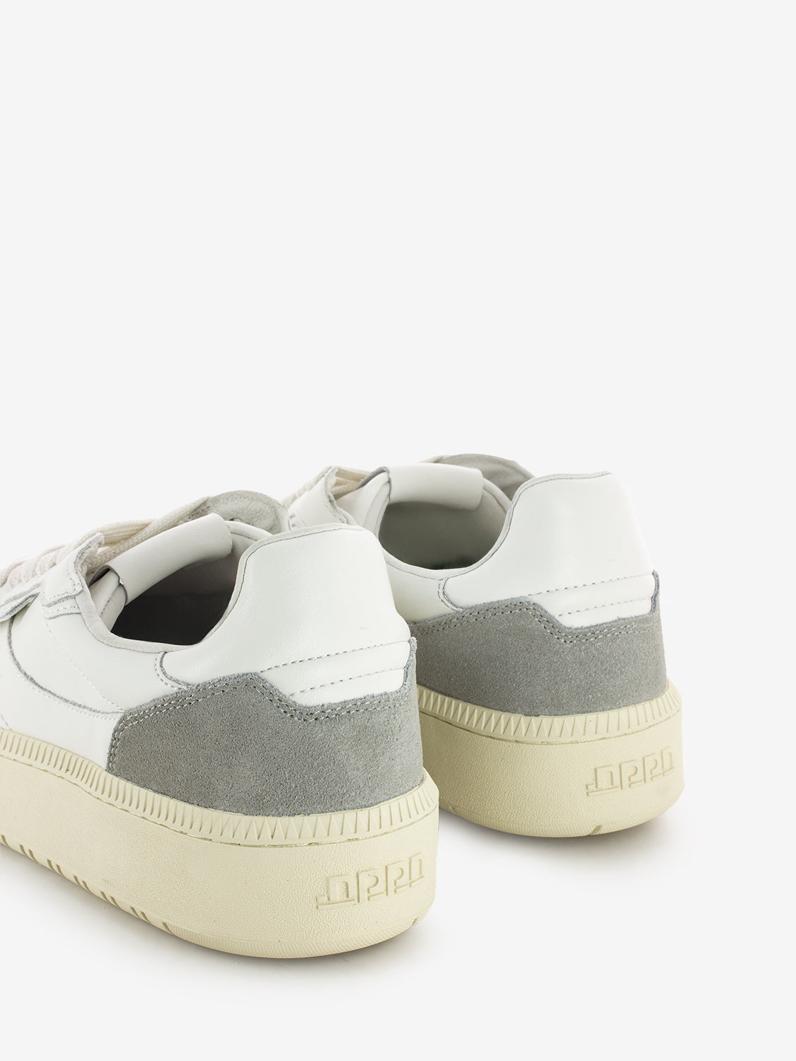 Sneakers leather white / grey