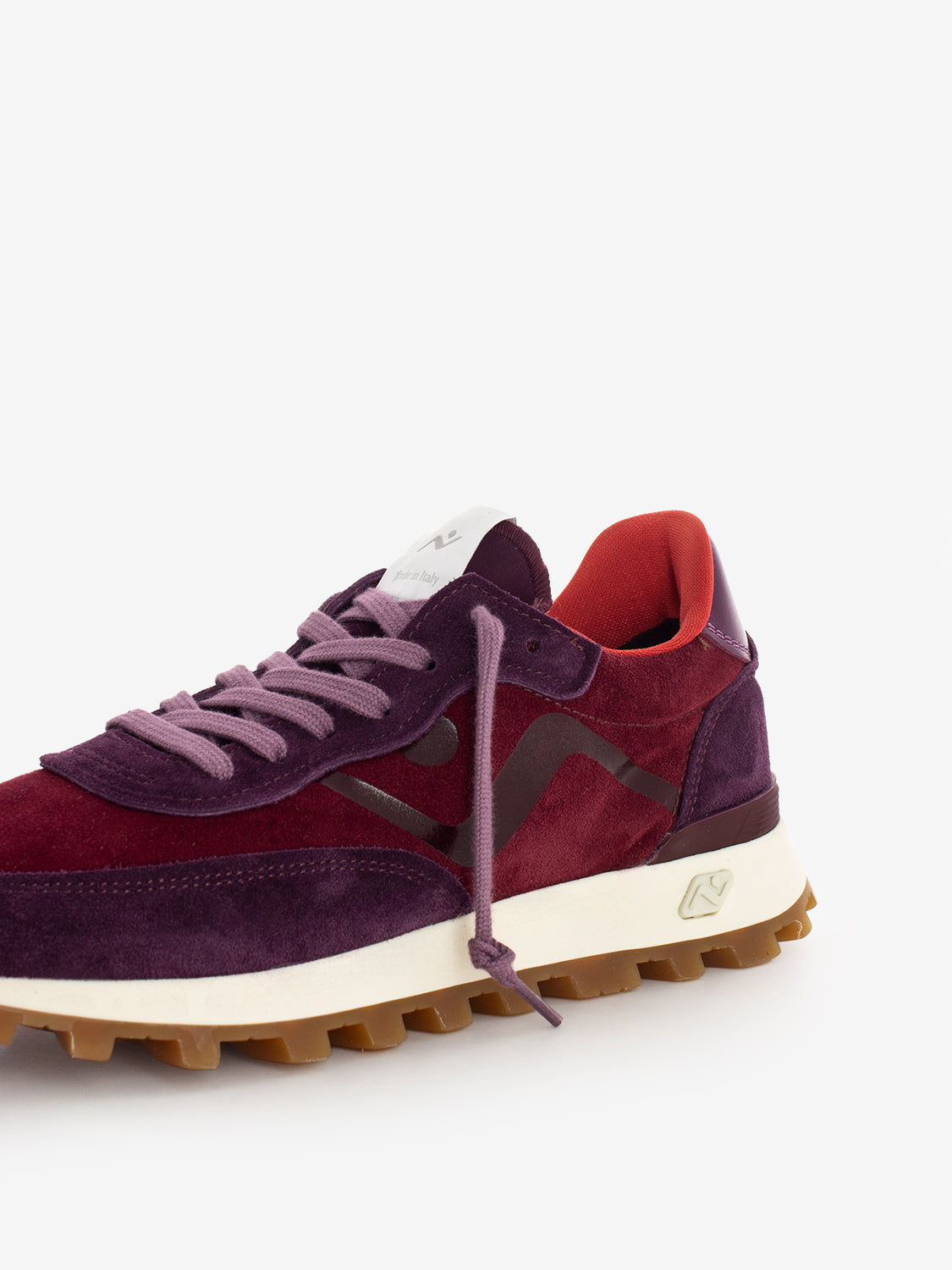 Sneakers in camoscio Veloce Deluxe bordeaux