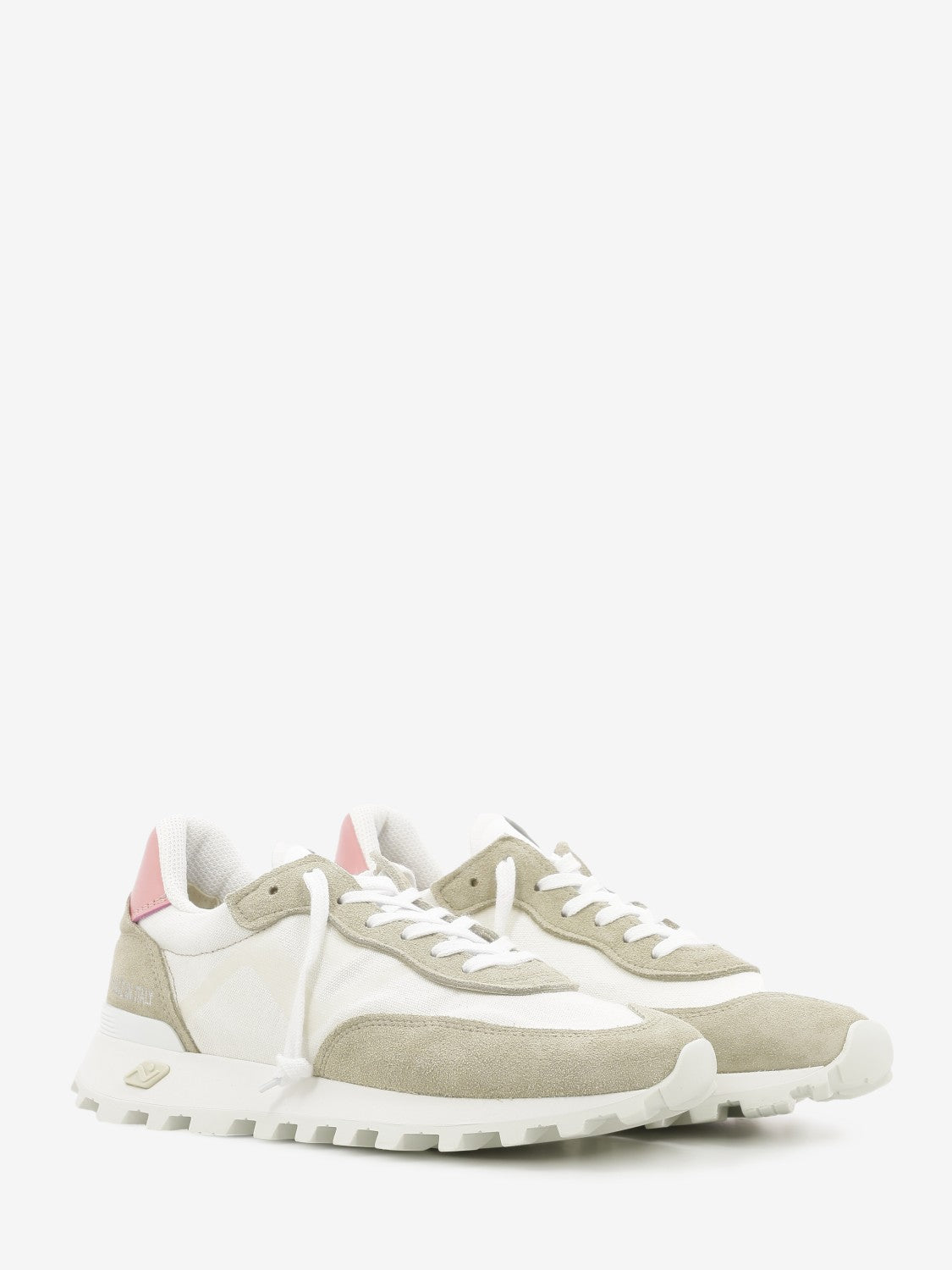 Sneakers Veloce water washed white / flamingo pink