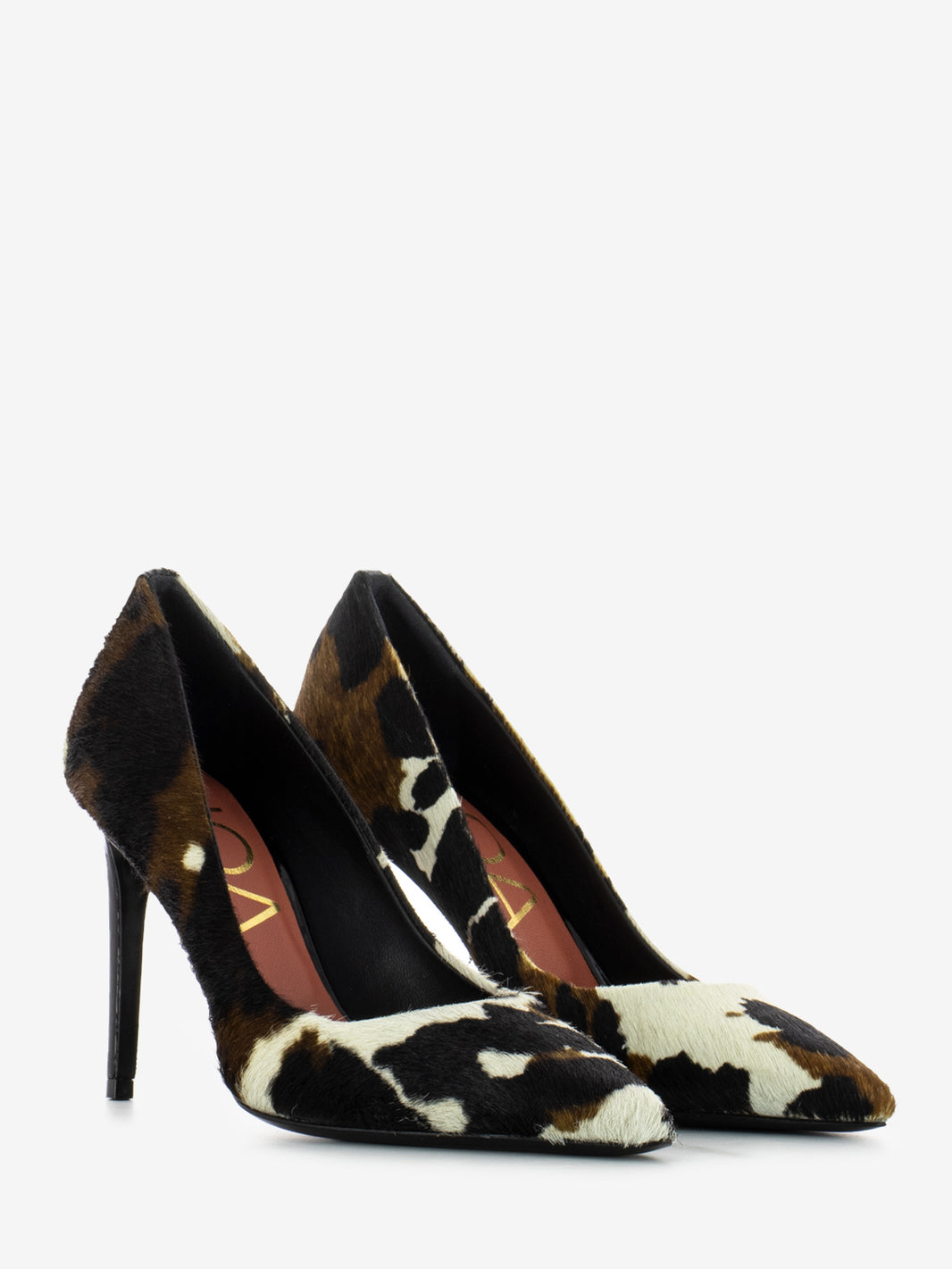 Décolleté in cavallino animalier mucca