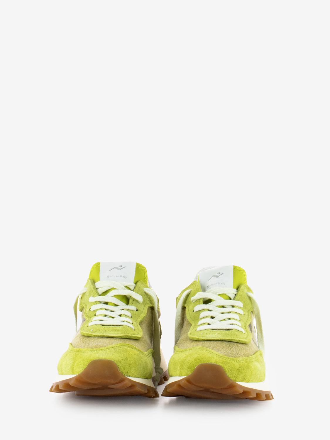Sneakers Veloce water washed acid green / guacamole
