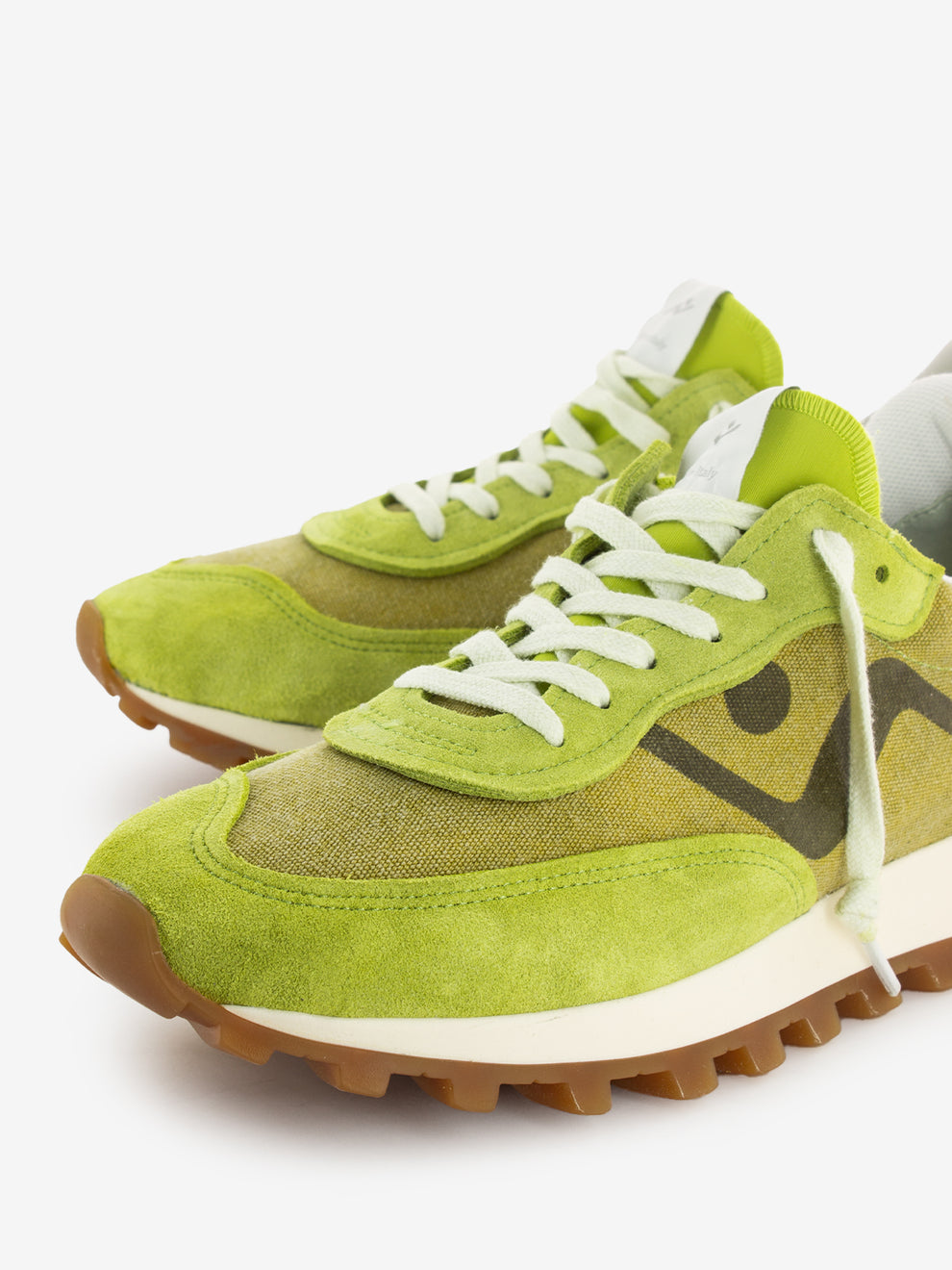 Sneakers Veloce water washed acid green / guacamole