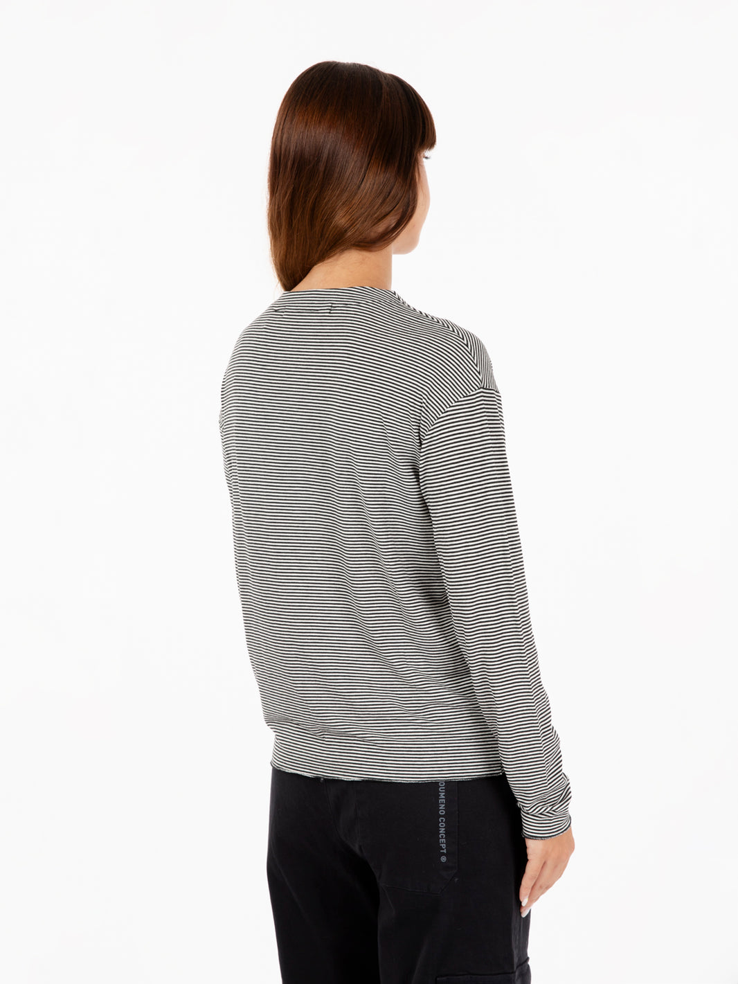 Maglia manica lunga a righe bianco / nero