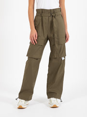 NOU-NOUMENO CONCEPT - Pantalone cargo in nylon e cotone army