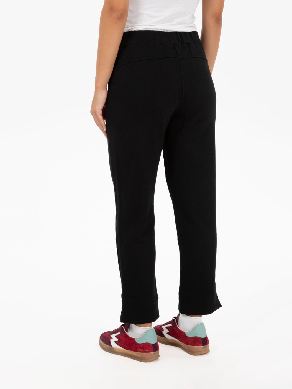 Pantaloni in felpa slim fit con spacco neri