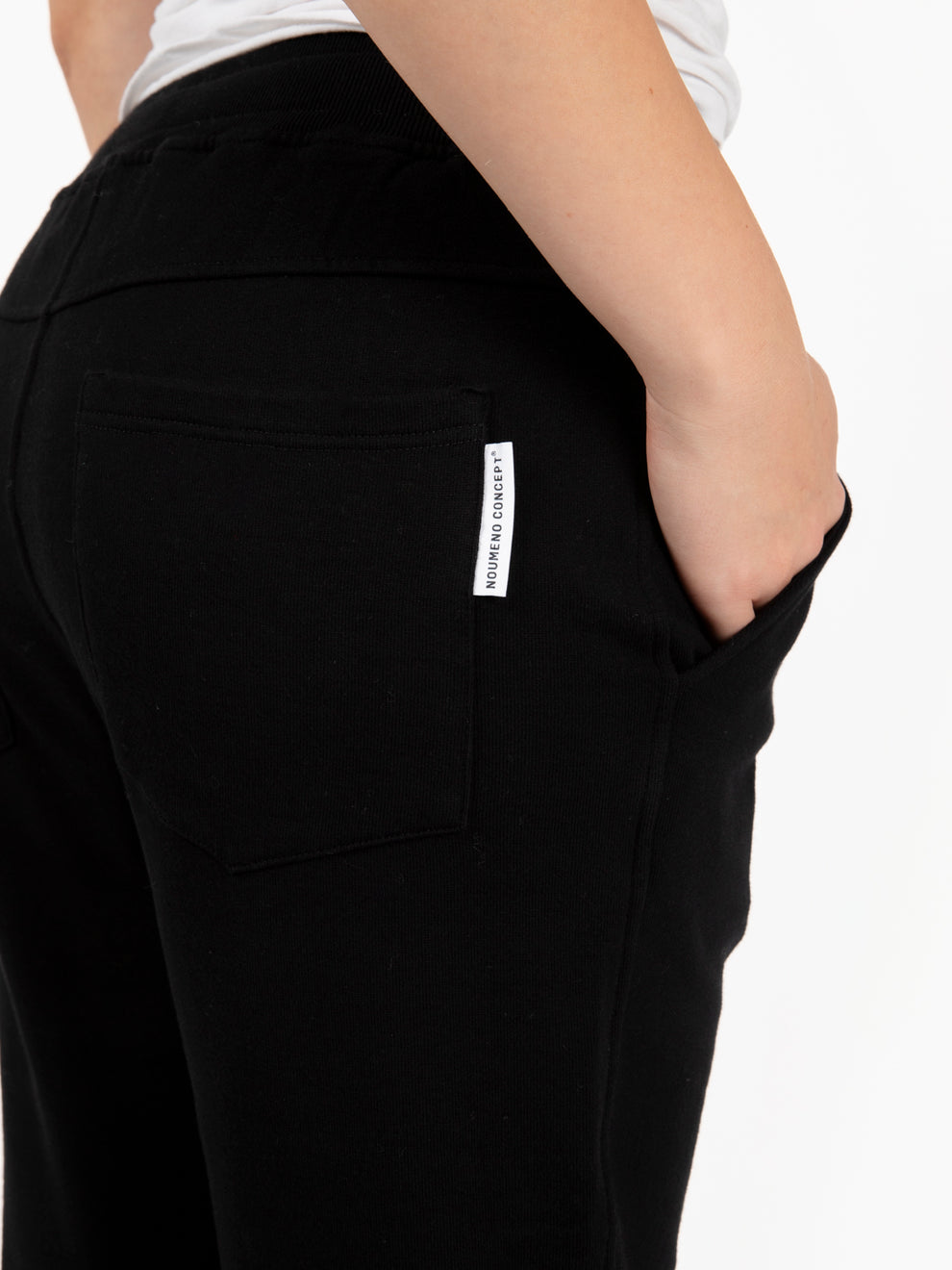 Pantaloni in felpa slim fit neri