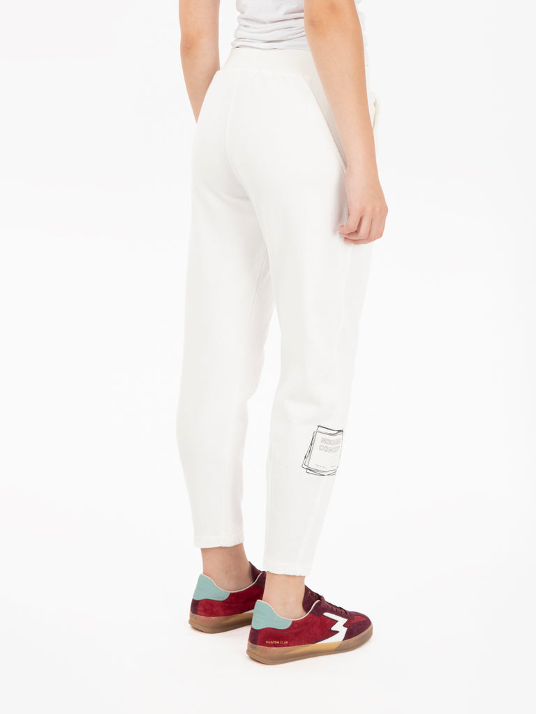 NOU-NOUMENO CONCEPT - Pantaloni jogger felpati bianchi