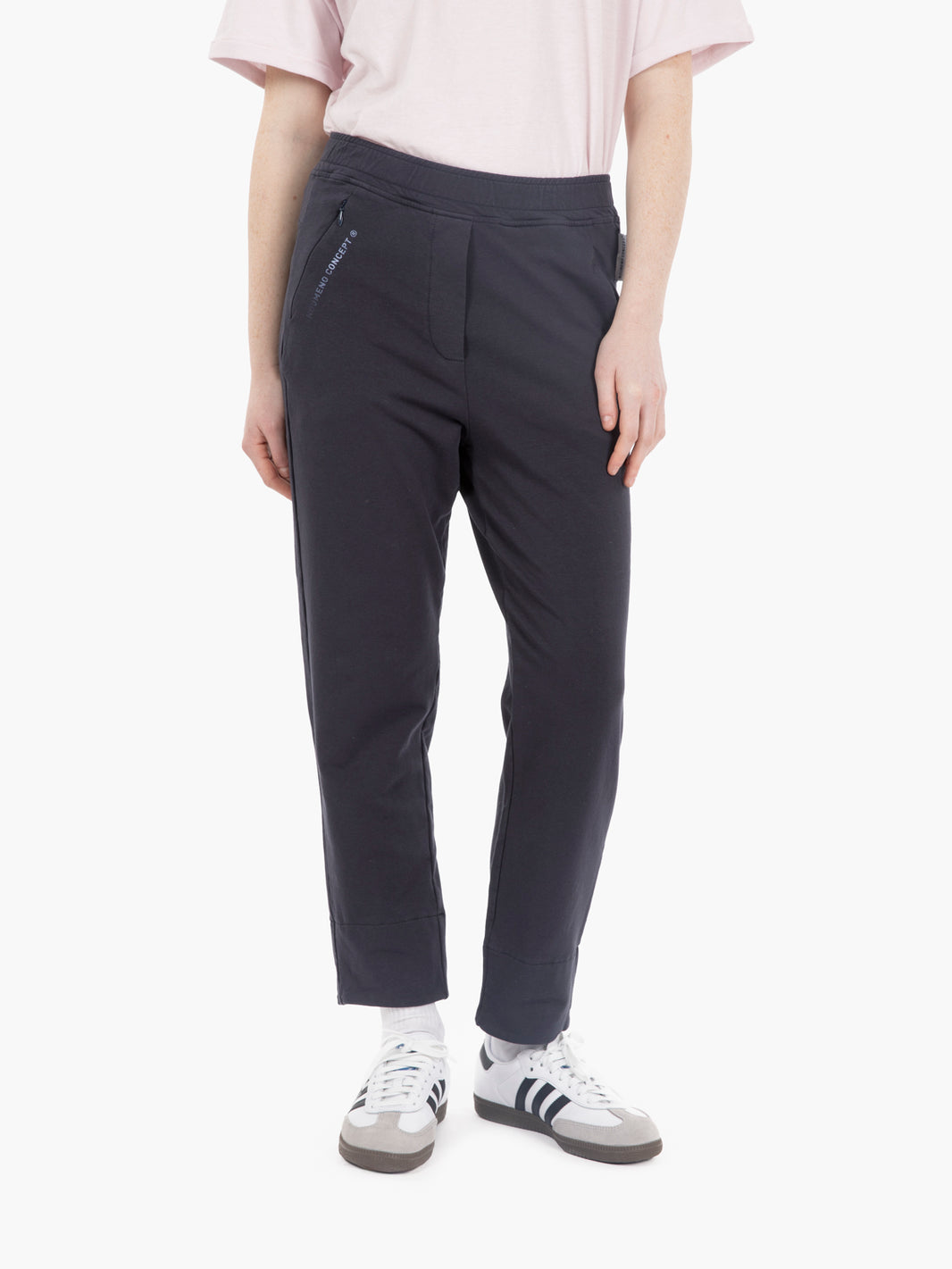 Pantaloni slim stretch bordo elastico blue