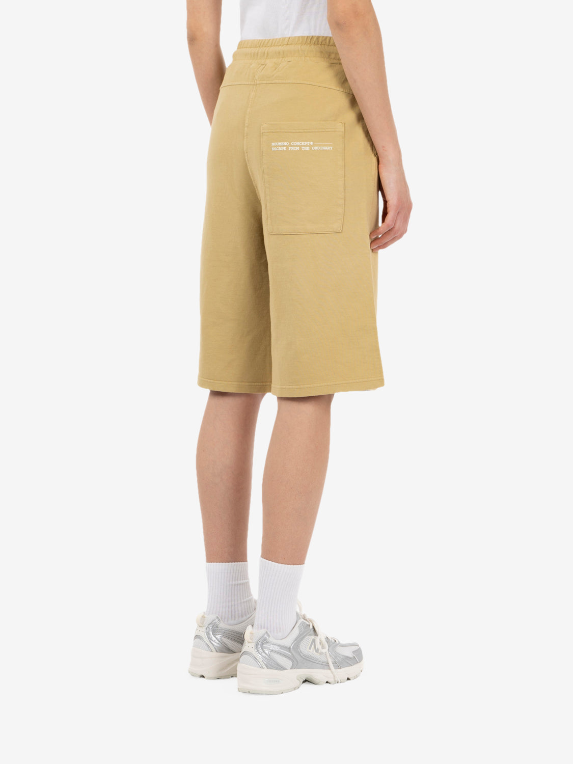 Khaki drawstring shorts