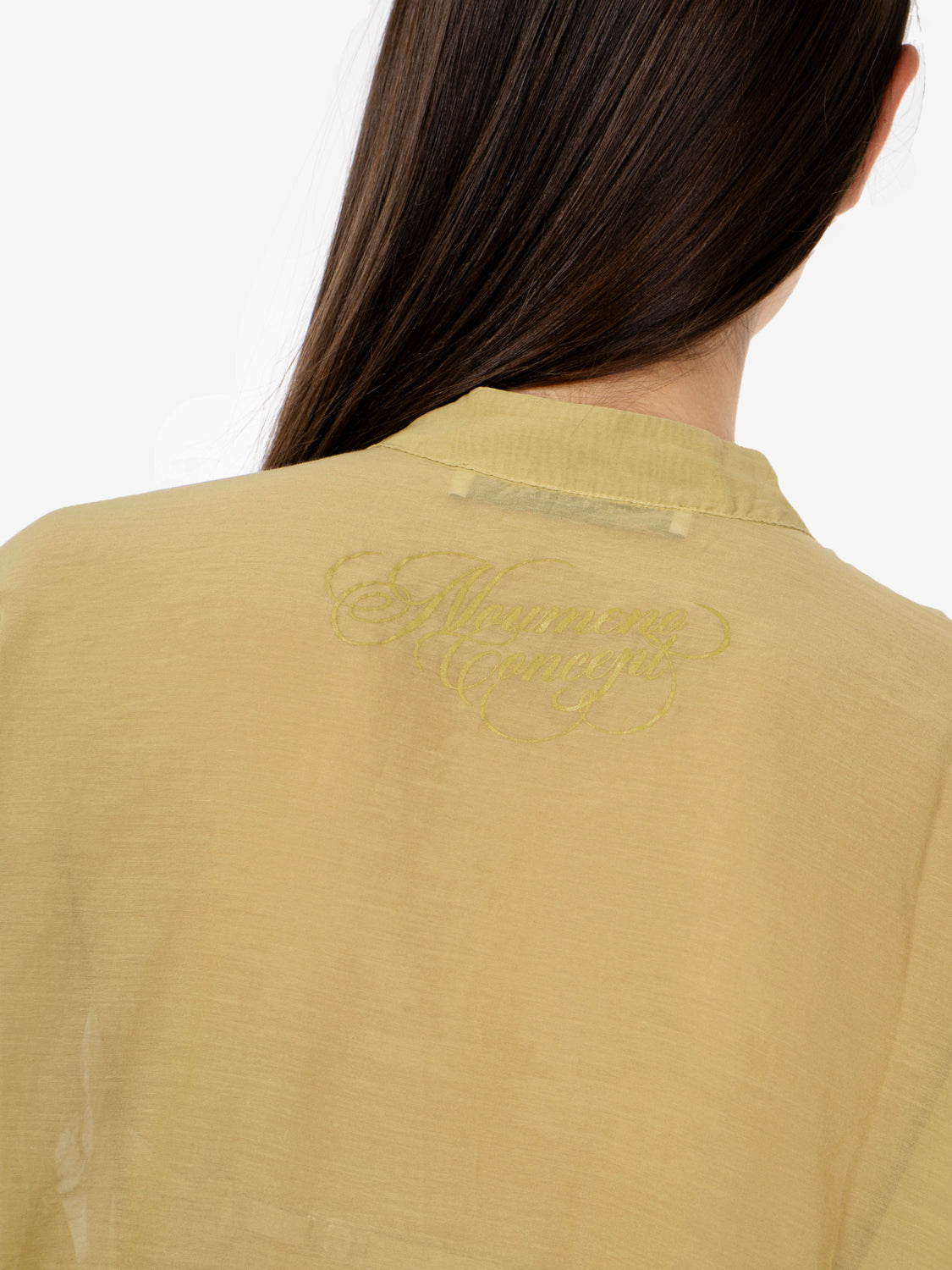 Khaki ruffle shirt