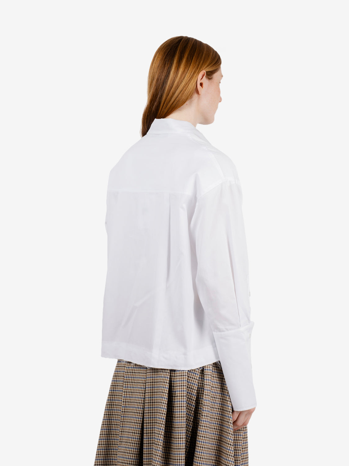Polo shirt with maxi cuffs white