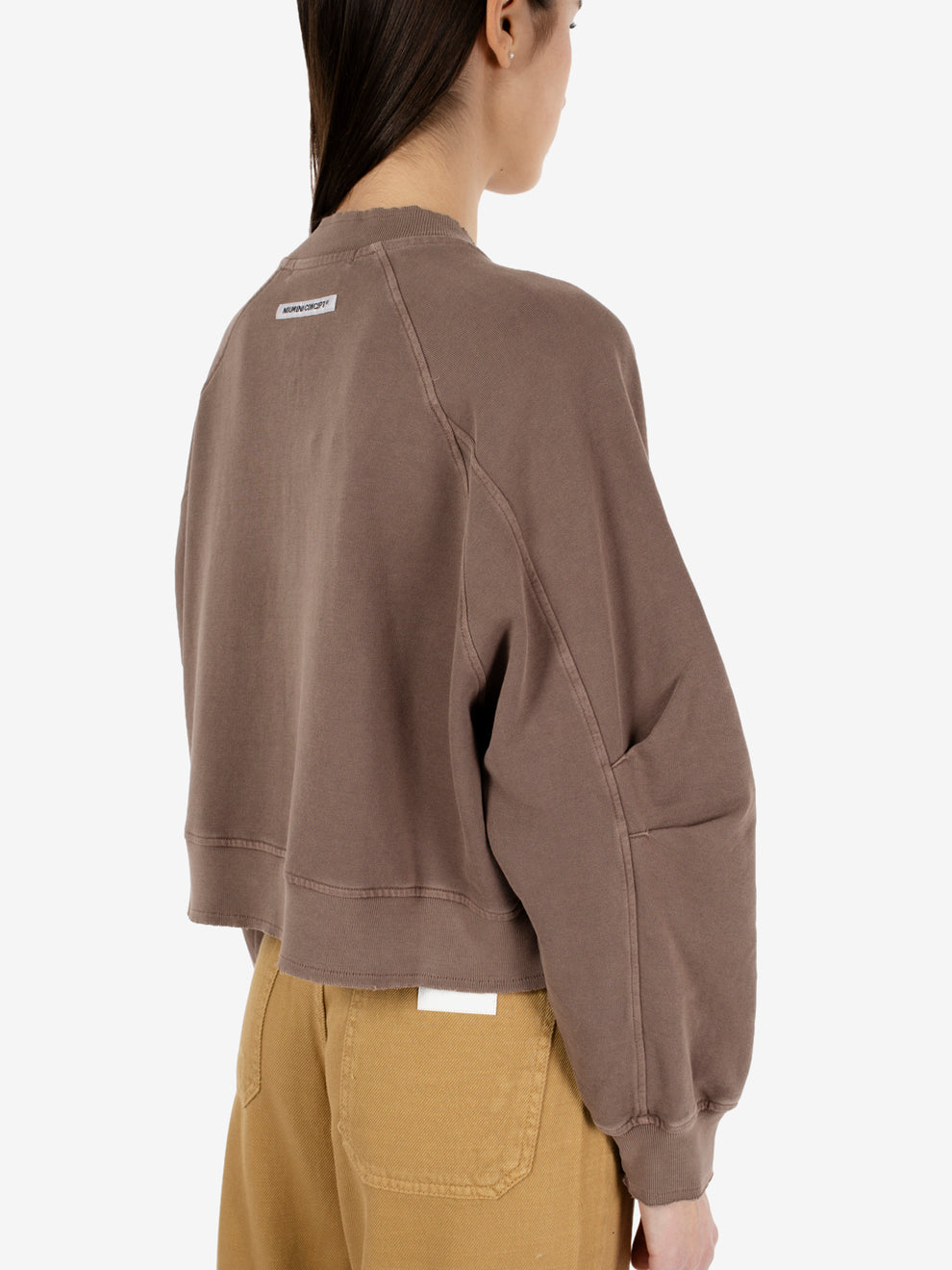 Felpa bomber con zip tobacco