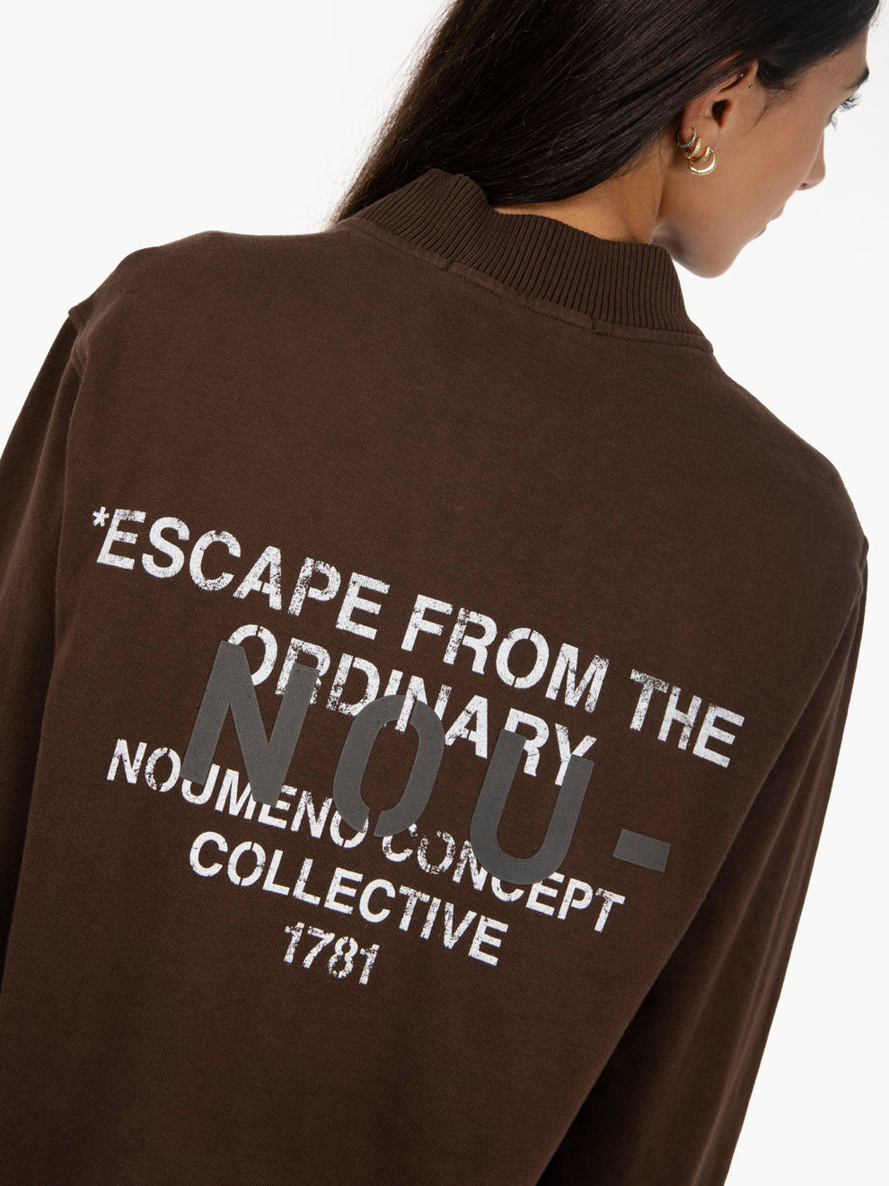 Zip-up sweatshirt with cocoa pockets