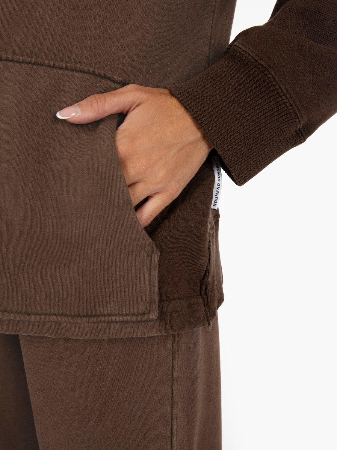 Zip-up sweatshirt with cocoa pockets