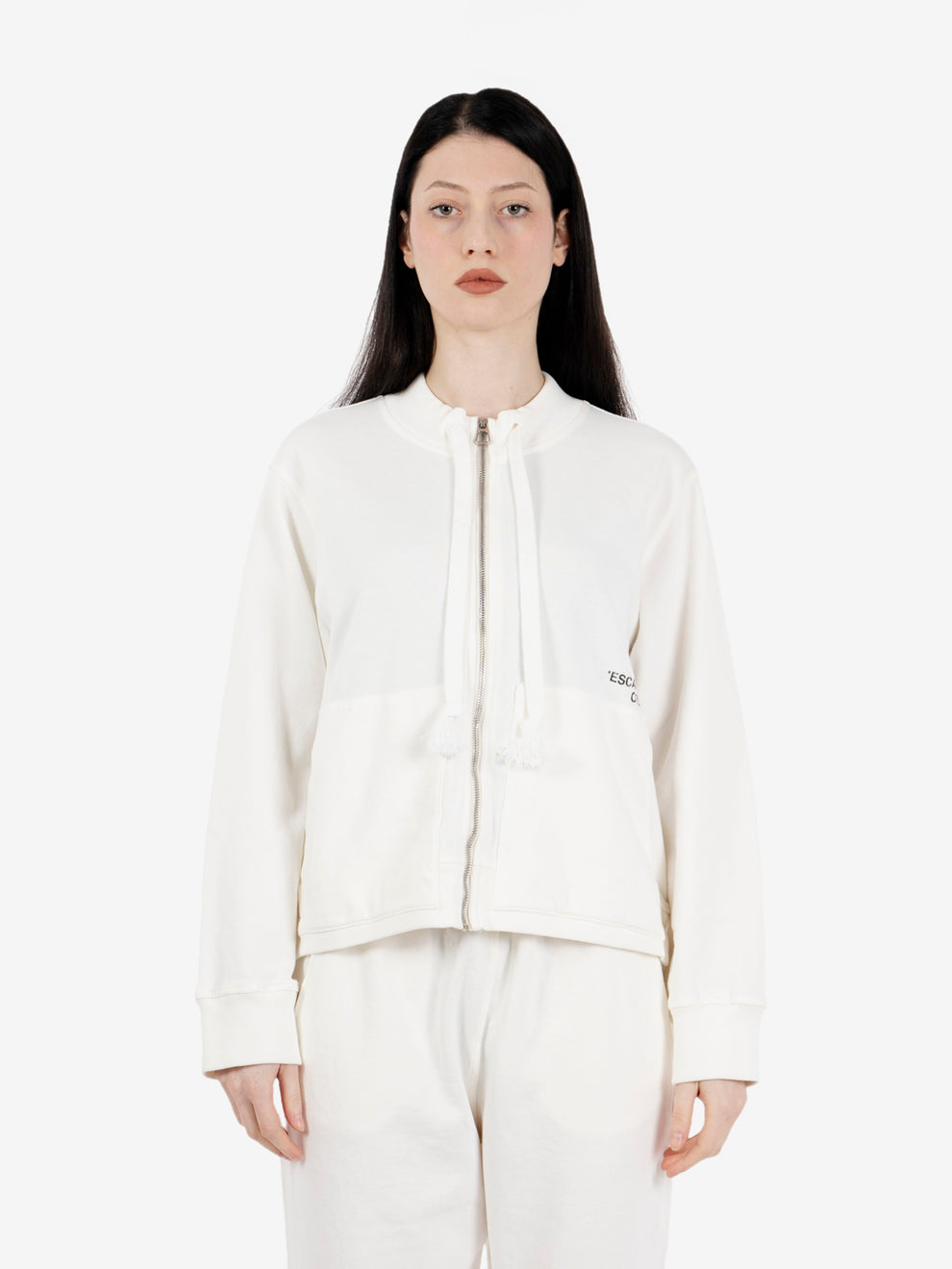 Milk zip-up sweatshirt