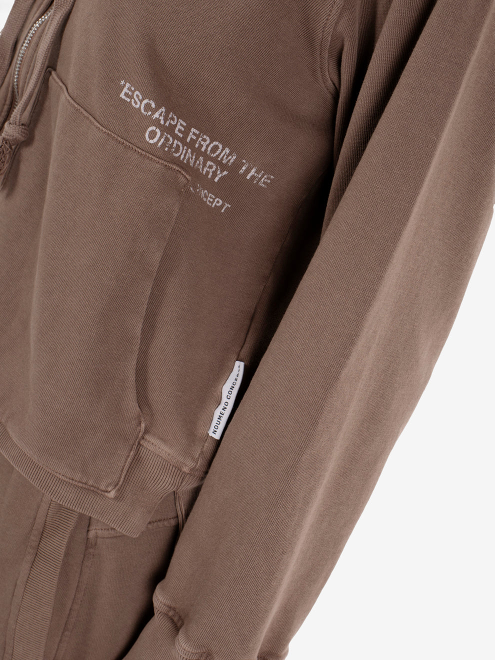 Felpa con zip tobacco