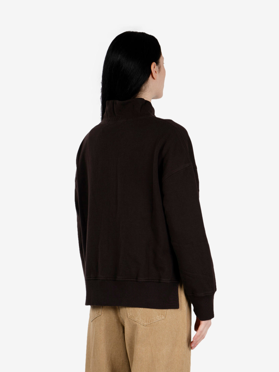 Chocolate full-zip hoodie
