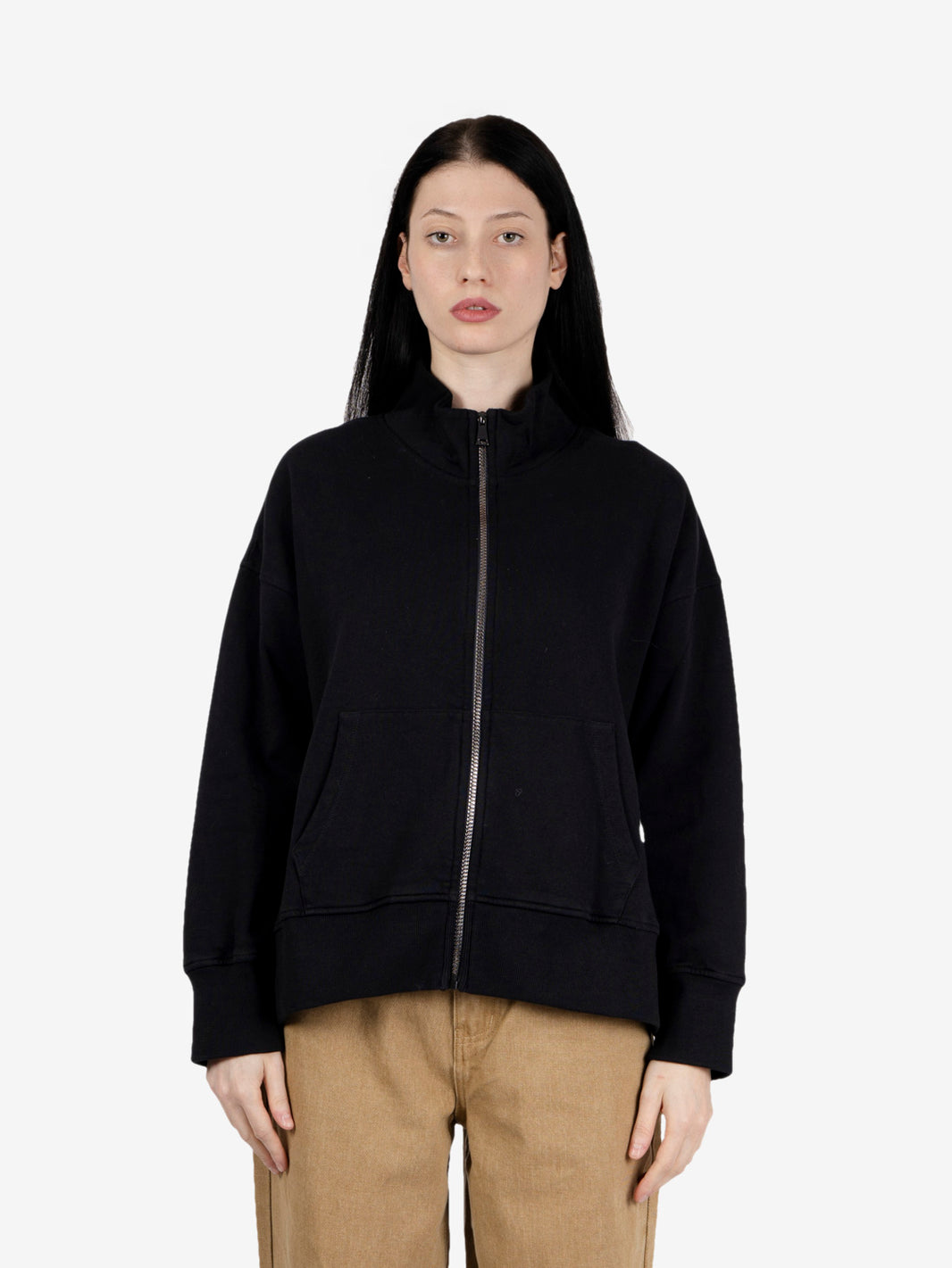 Felpa full zip nero