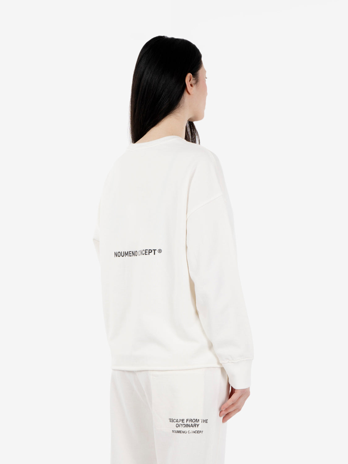 Milk raglan sleeve crewneck sweatshirt