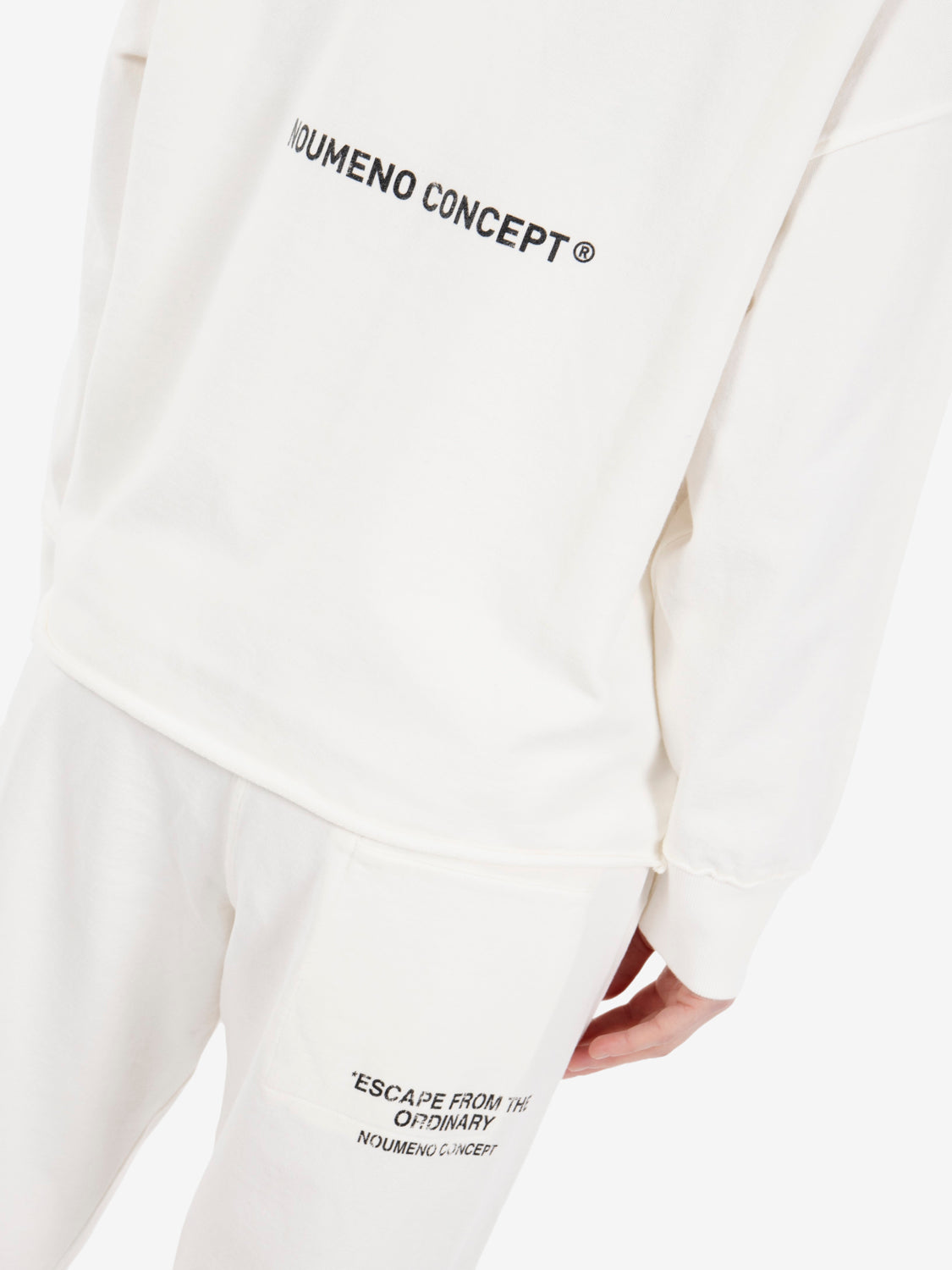 Milk raglan sleeve crewneck sweatshirt