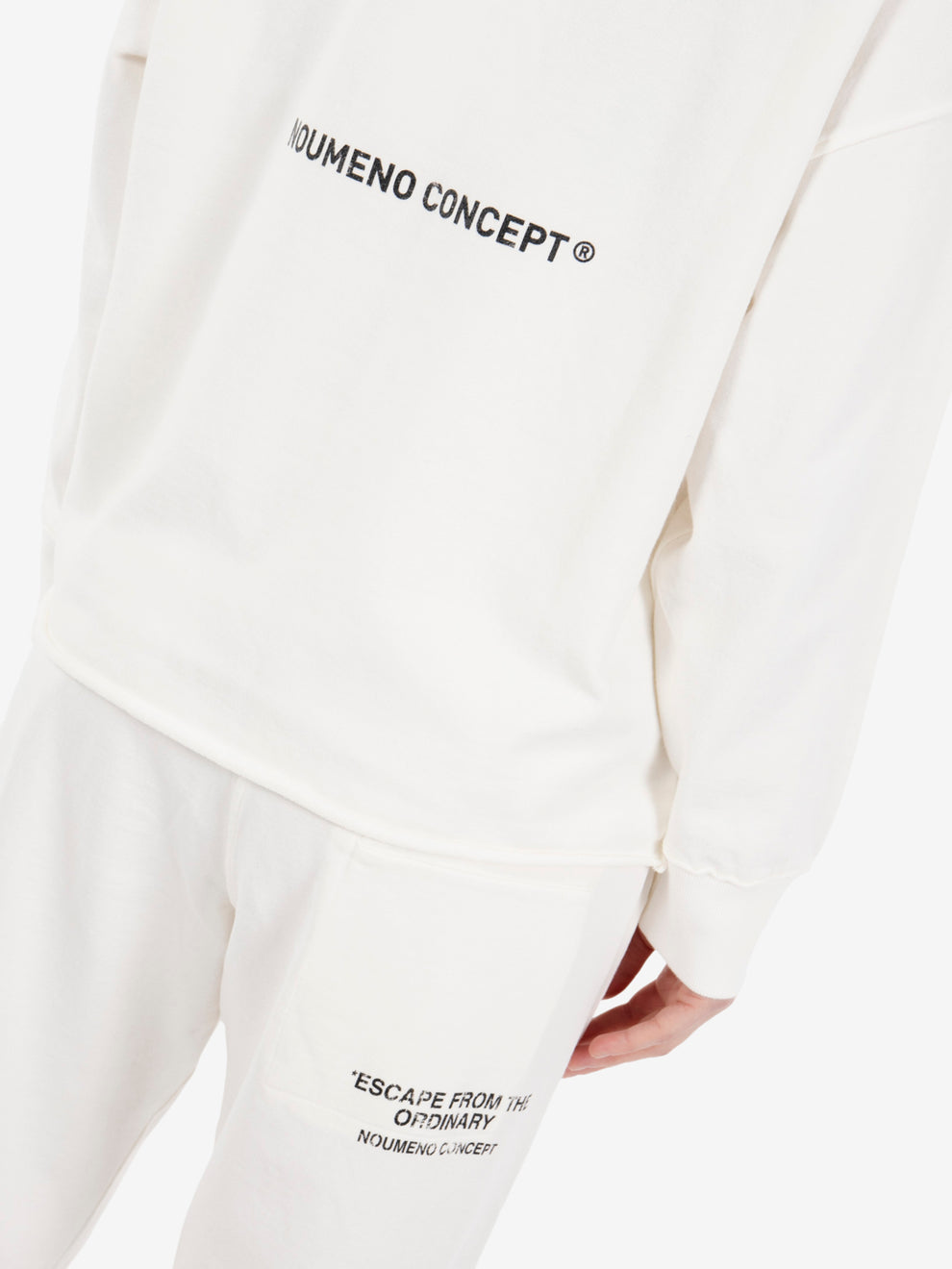 Milk raglan sleeve crewneck sweatshirt