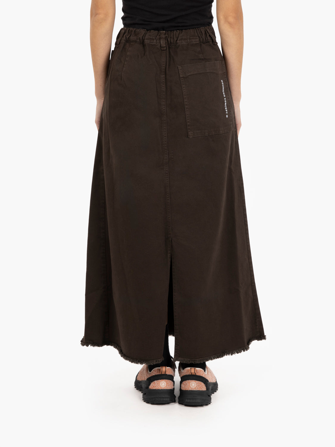 Gonna lunga con pinces cioccolato