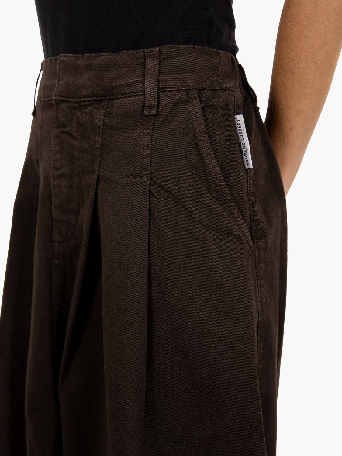 Gonna lunga con pinces cioccolato