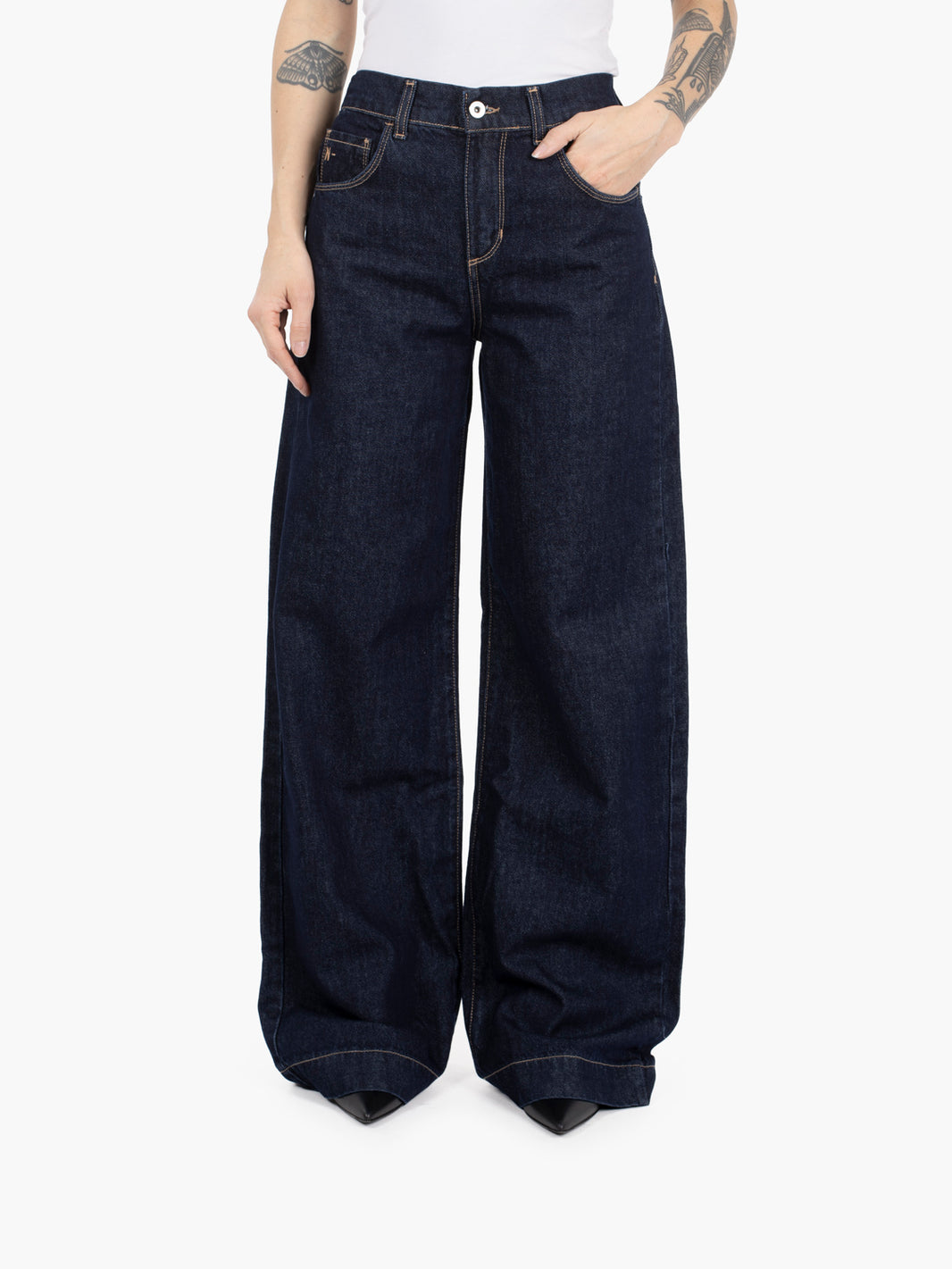 DEMIN-MOD.FLAIR LEG 5 POCKETS DARK BLUE N-DENIM112P-U148_063